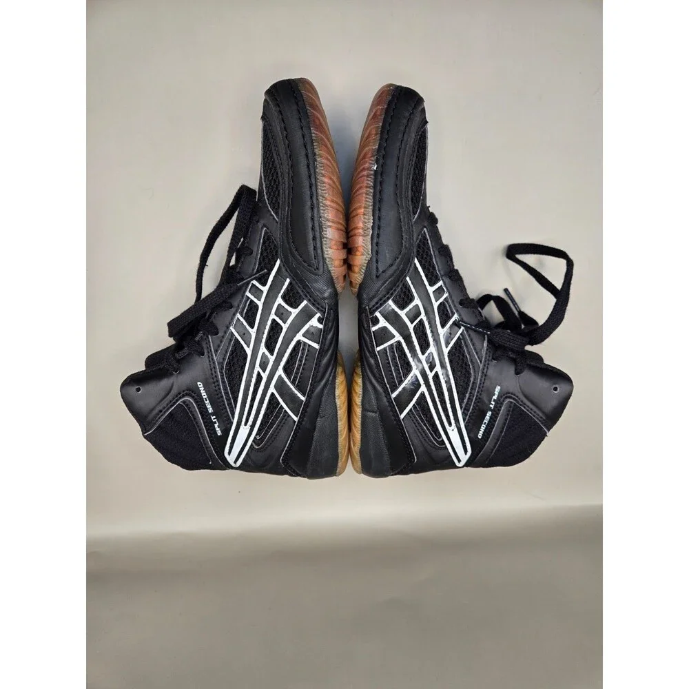 Asics Split Second Wrestling Shoes Men's 6.5 Black White Gum Training Gym jy601